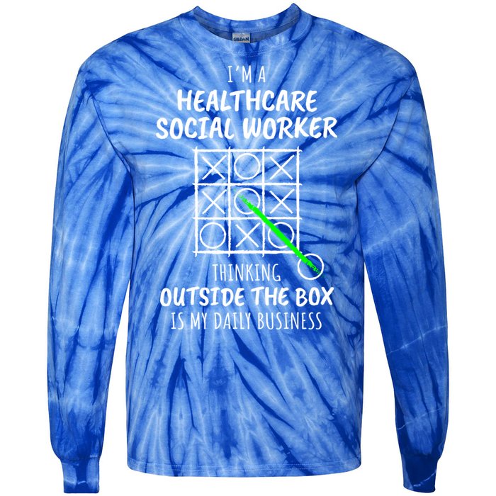 Funny Healthcare Social Worker Gift Tie-Dye Long Sleeve Shirt