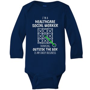 Funny Healthcare Social Worker Gift Baby Long Sleeve Bodysuit