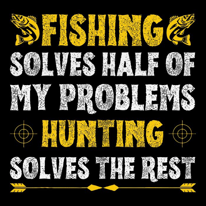 Fishing & Hunting Solve My Problems Funny Hobby Drawstring Bag