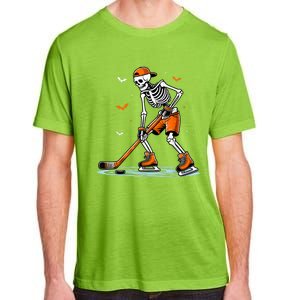 Funny Halloween Skeleton Ice Hockey Gift Sticks Hockey Adult ChromaSoft Performance T-Shirt