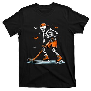 Funny Halloween Skeleton Ice Hockey Gift Sticks Hockey T-Shirt