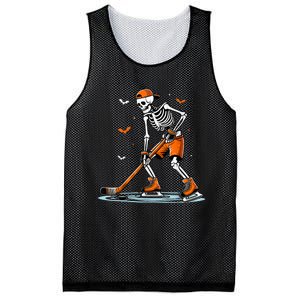 Funny Halloween Skeleton Ice Hockey Gift Sticks Hockey Mesh Reversible Basketball Jersey Tank