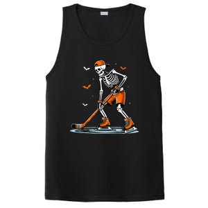 Funny Halloween Skeleton Ice Hockey Gift Sticks Hockey PosiCharge Competitor Tank