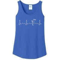 Funny Heartbeat Skiing Extreme Freestyle Great Gift Ladies Essential Tank