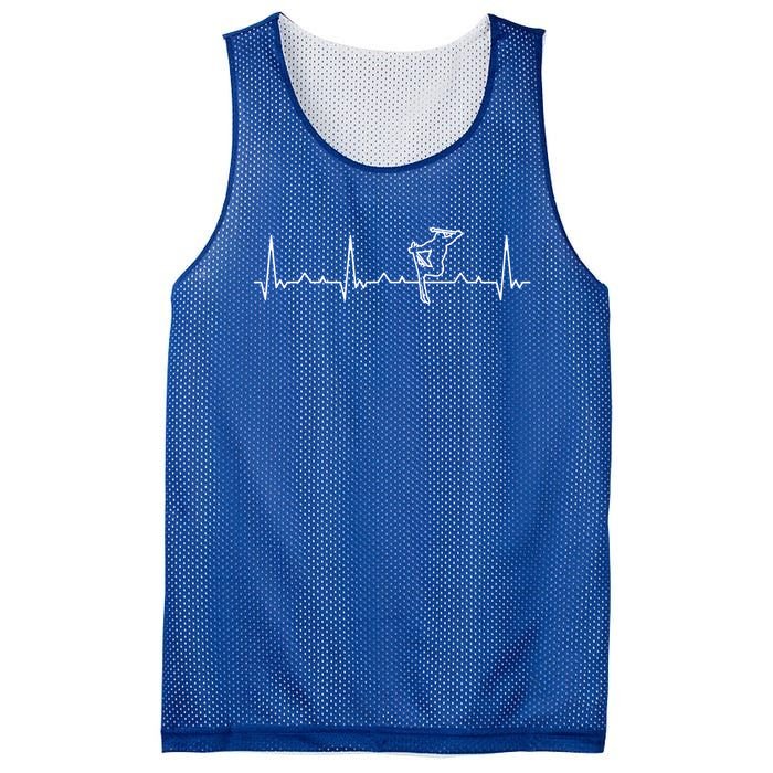 Funny Heartbeat Skiing Extreme Freestyle Great Gift Mesh Reversible Basketball Jersey Tank