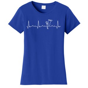 Funny Heartbeat Skiing Extreme Freestyle Great Gift Women's T-Shirt