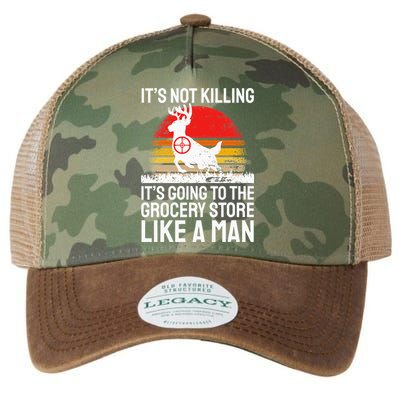 Funny Hunting Saying Deer Hunter I Grocery Store Legacy Tie Dye Trucker Hat