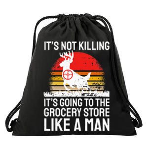 Funny Hunting Saying Deer Hunter I Grocery Store Drawstring Bag