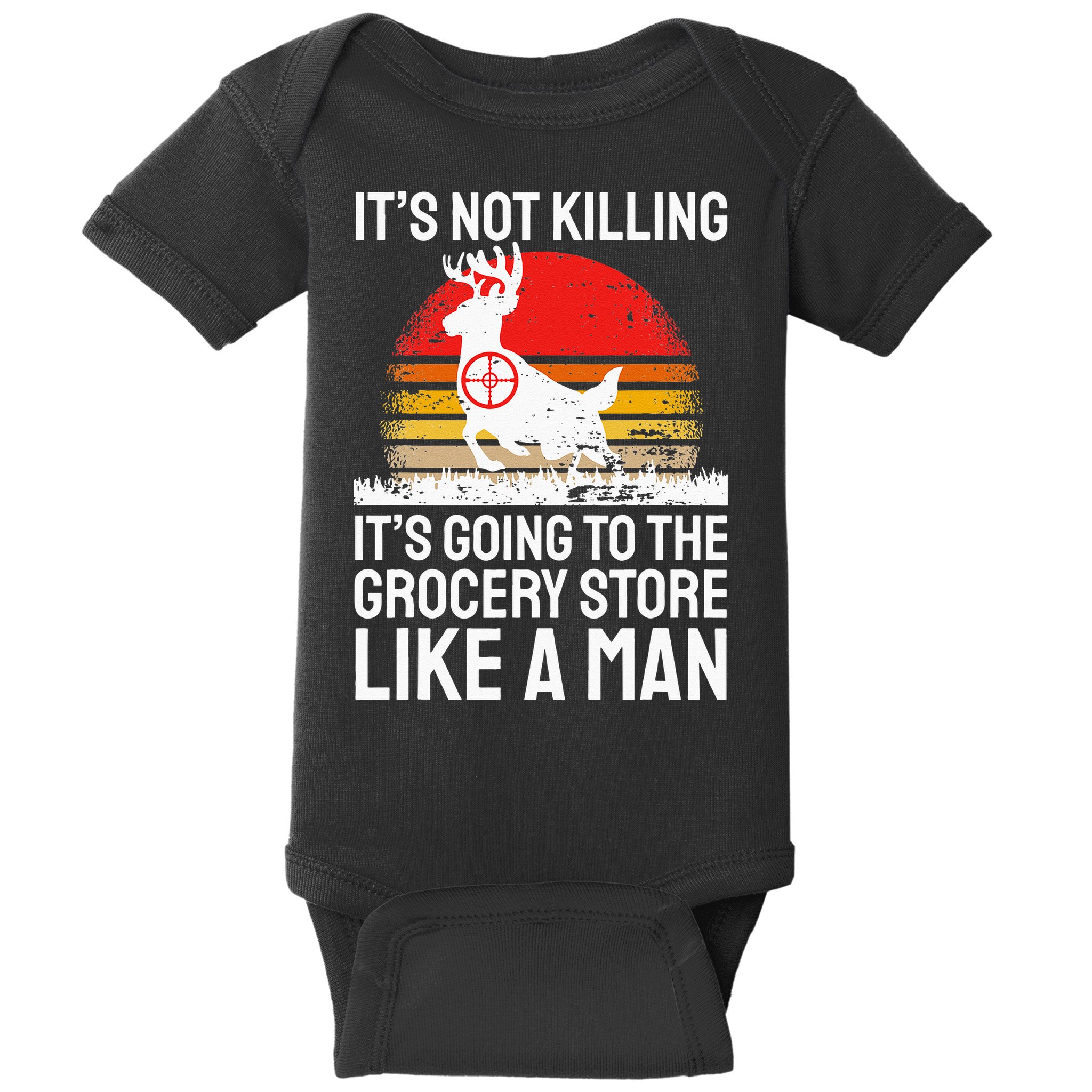 Funny Hunting Saying Deer Hunter I Grocery Store Baby Bodysuit
