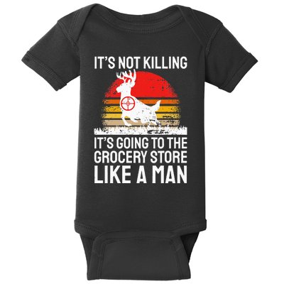 Funny Hunting Saying Deer Hunter I Grocery Store Baby Bodysuit