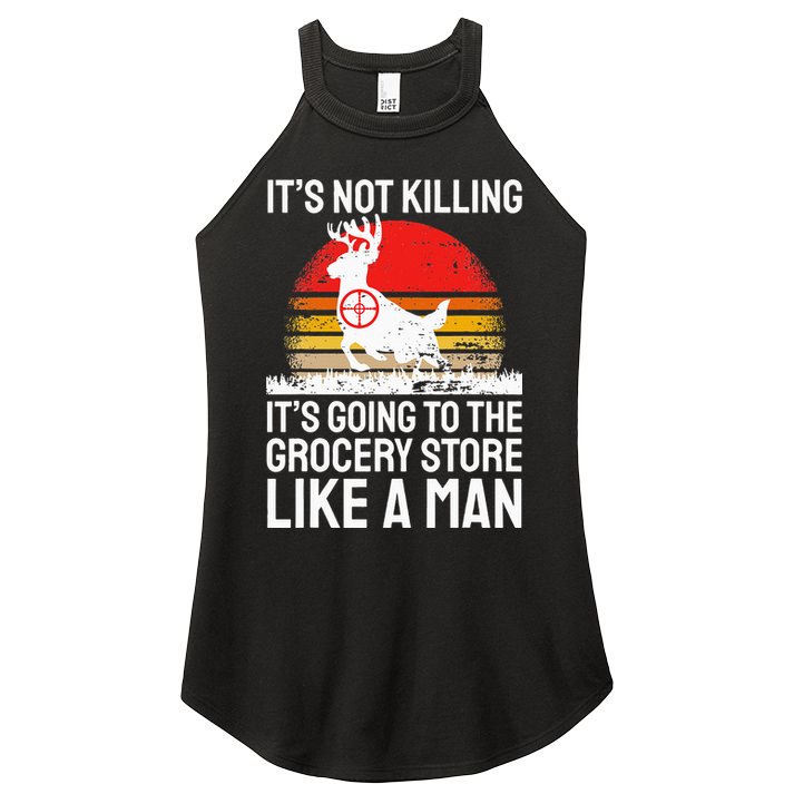 Funny Hunting Saying Deer Hunter I Grocery Store Women's Perfect Tri Rocker Tank