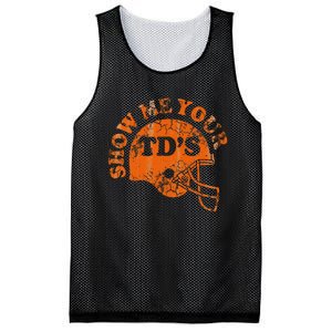 Football Humor Sayings Show Me Your Tds Funny Quotes Mesh Reversible Basketball Jersey Tank