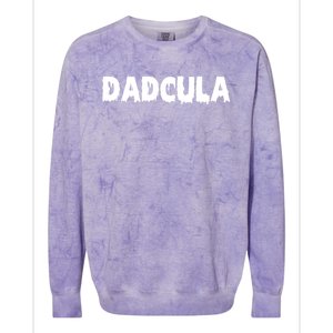 Funny Halloween Spooky Dadcula Trick Or Treat Gift Colorblast Crewneck Sweatshirt