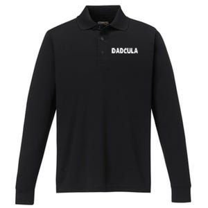 Funny Halloween Spooky Dadcula Trick Or Treat Gift Performance Long Sleeve Polo