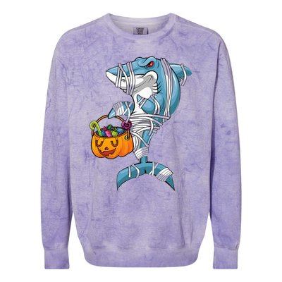 Funny Halloween Shark Costume for the Whole Family Colorblast Crewneck Sweatshirt