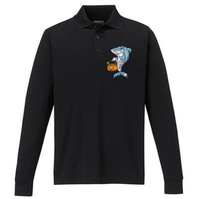 Funny Halloween Shark Costume for the Whole Family Performance Long Sleeve Polo