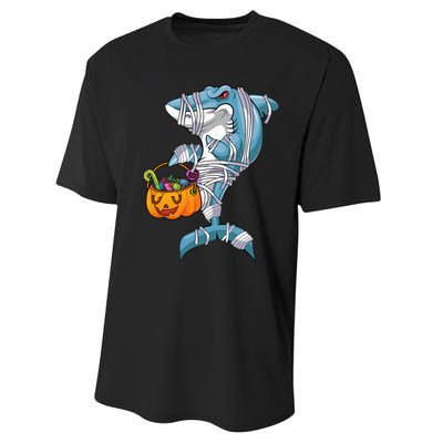 Funny Halloween Shark Costume for the Whole Family Performance Sprint T-Shirt