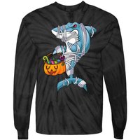 Funny Halloween Shark Costume for the Whole Family Tie-Dye Long Sleeve Shirt