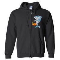 Funny Halloween Shark Costume for the Whole Family Full Zip Hoodie