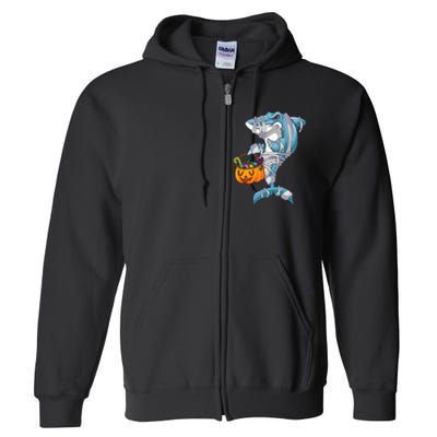 Funny Halloween Shark Costume for the Whole Family Full Zip Hoodie