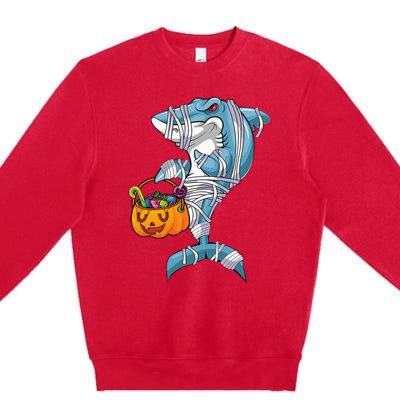 Funny Halloween Shark Costume for the Whole Family Premium Crewneck Sweatshirt