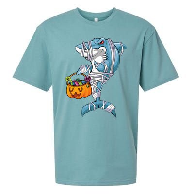 Funny Halloween Shark Costume for the Whole Family Sueded Cloud Jersey T-Shirt