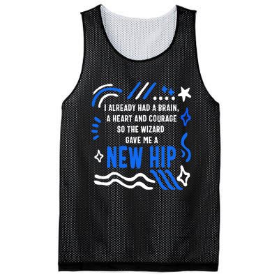 Funny Hip Surgery Replacement I Already Had A Brain A Heart And Courage New Hip Mesh Reversible Basketball Jersey Tank