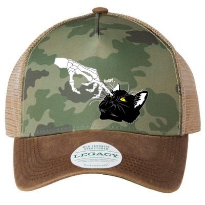 Funny Halloween Skeleton Boop Kitten Cat Nose Legacy Tie Dye Trucker Hat