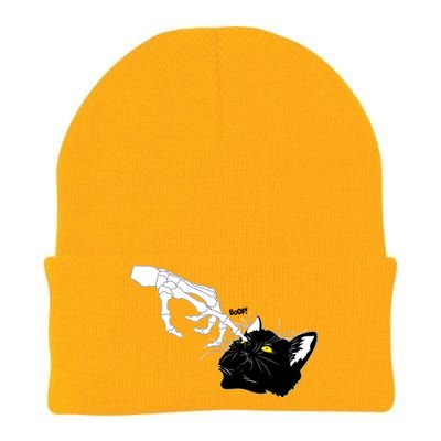 Funny Halloween Skeleton Boop Kitten Cat Nose Knit Cap Winter Beanie