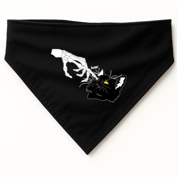 Funny Halloween Skeleton Boop Kitten Cat Nose USA-Made Doggie Bandana