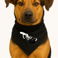 Funny Halloween Skeleton Boop Kitten Cat Nose USA-Made Doggie Bandana