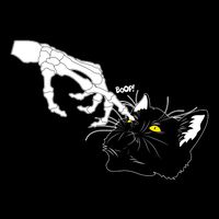 Funny Halloween Skeleton Boop Kitten Cat Nose USA-Made Doggie Bandana