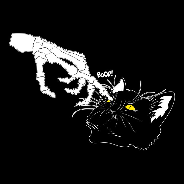 Funny Halloween Skeleton Boop Kitten Cat Nose USA-Made Doggie Bandana