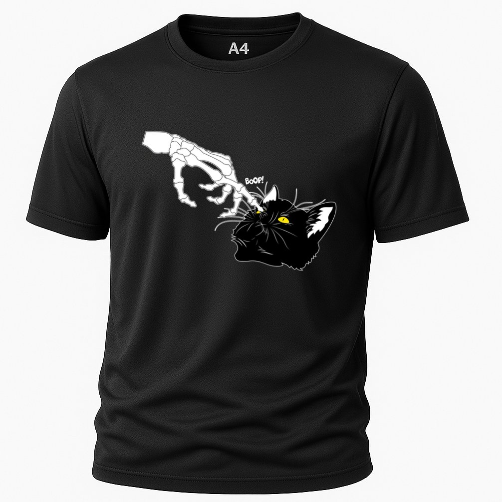 Funny Halloween Skeleton Boop Kitten Cat Nose Performance Shirt
