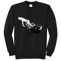 Funny Halloween Skeleton Boop Kitten Cat Nose Sweatshirt