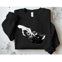 Funny Halloween Skeleton Boop Kitten Cat Nose Sweatshirt
