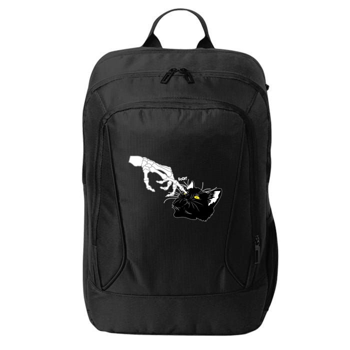 Funny Halloween Skeleton Boop Kitten Cat Nose City Backpack