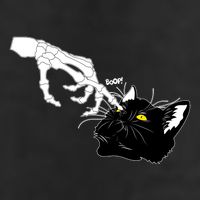 Funny Halloween Skeleton Boop Kitten Cat Nose Golf Towel