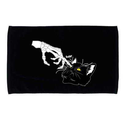 Funny Halloween Skeleton Boop Kitten Cat Nose Microfiber Hand Towel