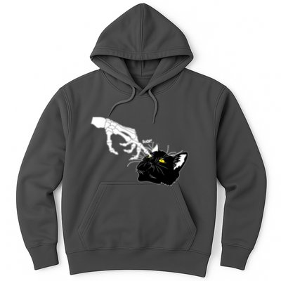Funny Halloween Skeleton Boop Kitten Cat Nose Hoodie