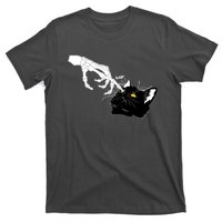 Funny Halloween Skeleton Boop Kitten Cat Nose T-Shirt