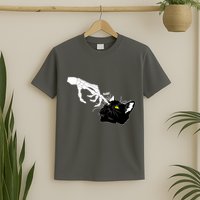 Funny Halloween Skeleton Boop Kitten Cat Nose T-Shirt