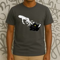 Funny Halloween Skeleton Boop Kitten Cat Nose T-Shirt