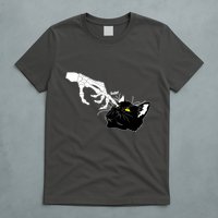 Funny Halloween Skeleton Boop Kitten Cat Nose T-Shirt