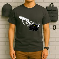 Funny Halloween Skeleton Boop Kitten Cat Nose T-Shirt