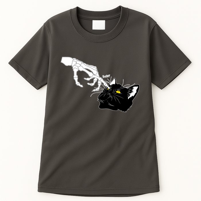 Funny Halloween Skeleton Boop Kitten Cat Nose Tall T-Shirt