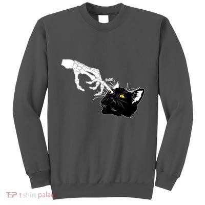 Funny Halloween Skeleton Boop Kitten Cat Nose Tall Sweatshirt