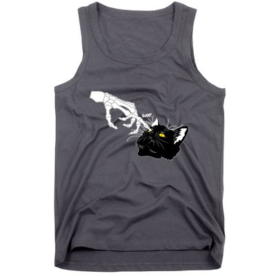 Funny Halloween Skeleton Boop Kitten Cat Nose Tank Top
