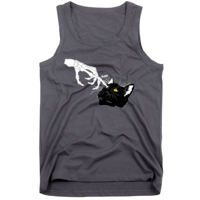 Funny Halloween Skeleton Boop Kitten Cat Nose Tank Top