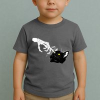 Funny Halloween Skeleton Boop Kitten Cat Nose Toddler T-Shirt